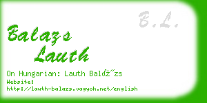 balazs lauth business card